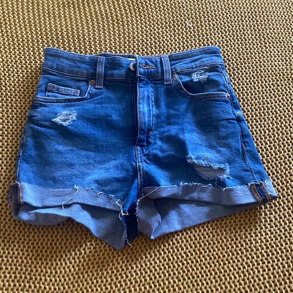 Blue denim jean shorts